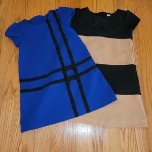 Two Janie and Jack sz 4T color block dresses